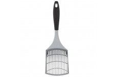 Petmate Simple Sifting Cat Litter Scoop, Grey, Black Standard