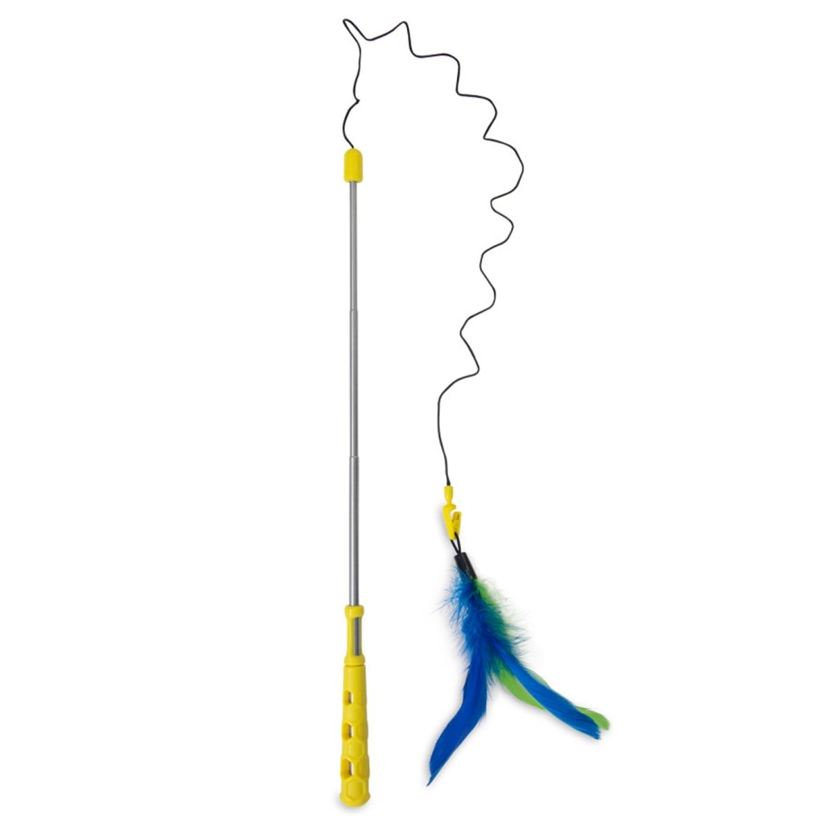 JW Pet Telescopic Fluttery Feather Wand Cat Toy 1ea/One Size - Pets Perfect