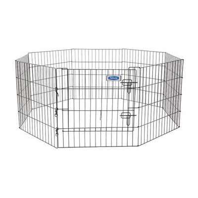 Petmate Exercise Pen with Door, Black, 24 in