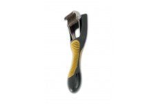JW Pet GripSoft Cat Deshedding Tool Gray, Yellow 1ea/One Size - Pets Perfect