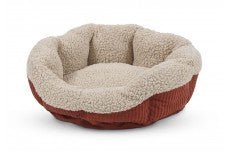 Aspen Self - Warming Oval Lounger Barn Red, Cream 1ea/19 in - Pets Perfect