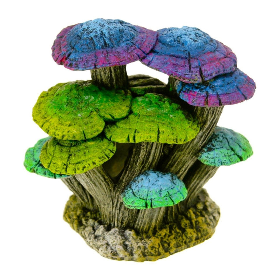 Blue Ribbon Glowing Driftwood Mushroom Garden Ornament Blue &, Green