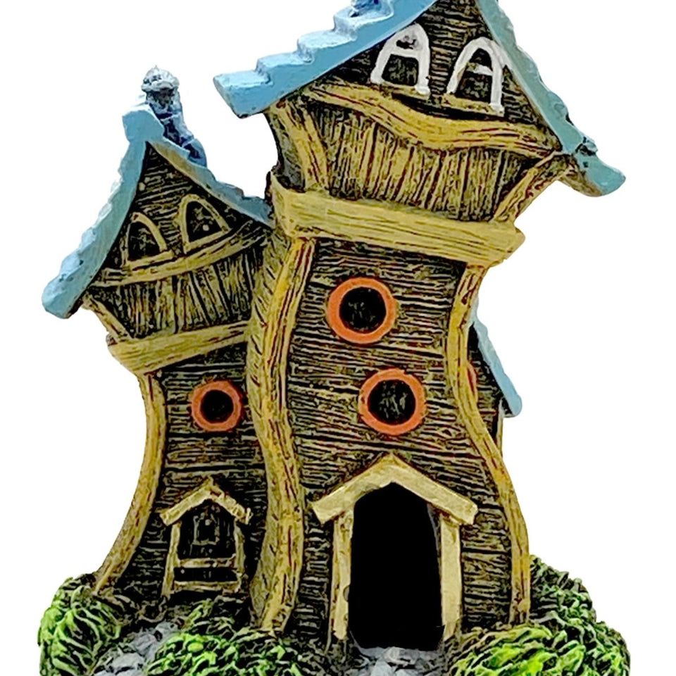 Blue Ribbon Pet Products Fun House Village Ornament Blue Roof, Small