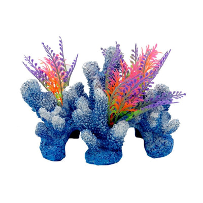 Blue Ribbon Exotic Environments Rainbow Coral Reef with Caves Aquarium