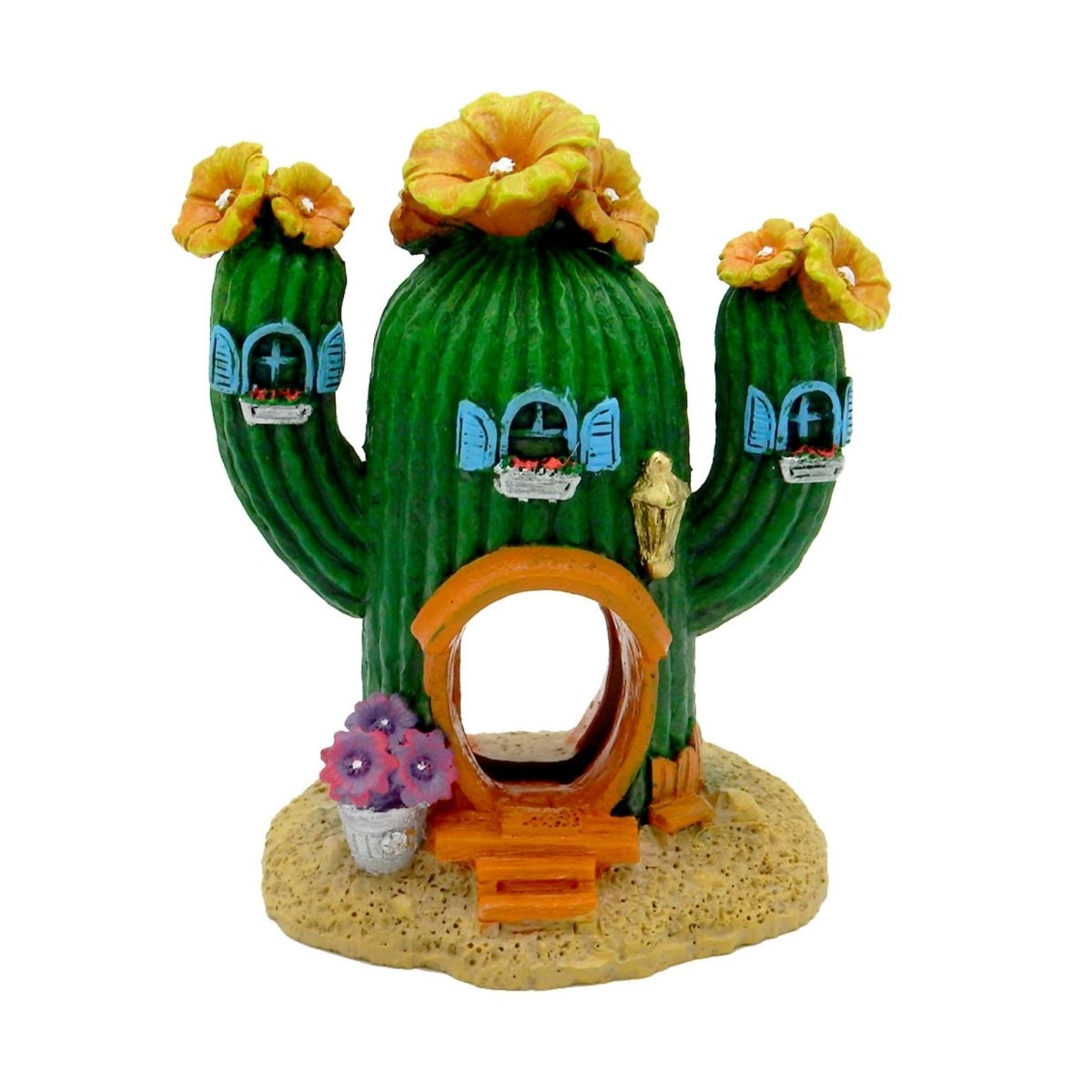 Blue Ribbon Pet Products Exotic Environments Cactus Hideaway Aquarium Ornament 1ea/SM - Pets Perfect