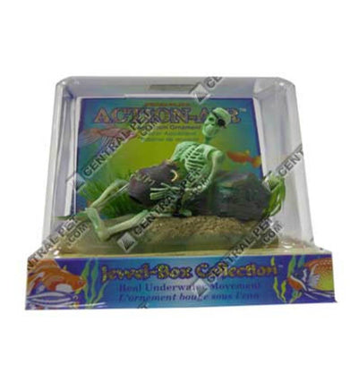 Penn-Plax Skeleton with Jug & Treasure Chest Air Aquarium Ornament