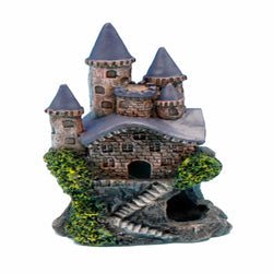 Penn-Plax Magic Castle Aquarium Ornament Brown/Grey, 4 in, Mini, view 2