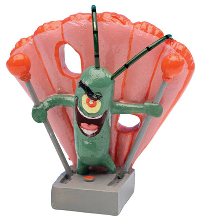 SpongeBob Plankton Aquarium Ornament, Green, Pink, Grey, 2 in, Mini