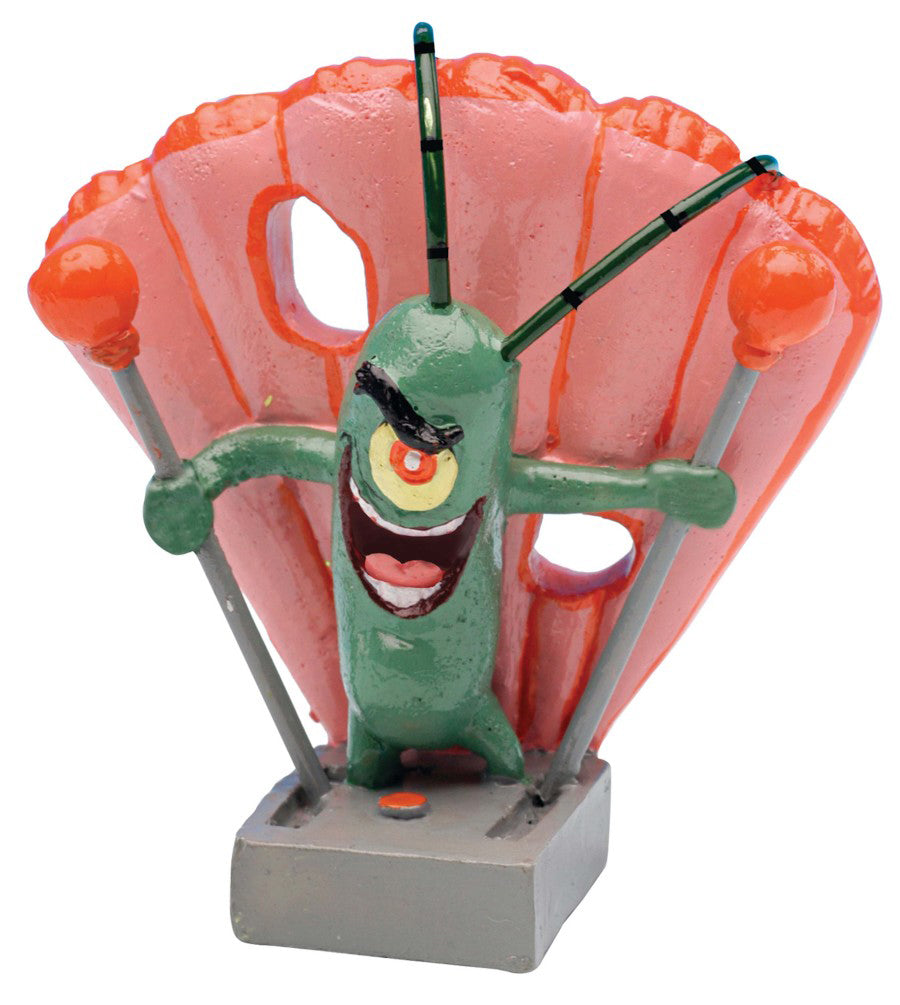 SpongeBob Plankton Aquarium Ornament, Green, Pink, Grey, 2 in, Mini