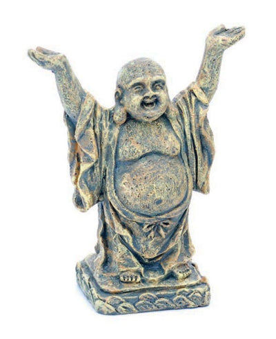 Penn-Plax Standing Buddha Aquarium Statue, Grey, 2 in, Mini