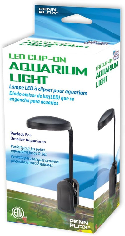 Penn-Plax LED Clip-on Aquarium Light, Black, 5 in (H), 7 in (H)