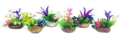 Penn-Plax Rock Plants Assorted Styles 6pc/6in