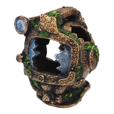 Penn-Plax Diving Helmet Aquarium Ornament, Brown, 5.75 in, Small
