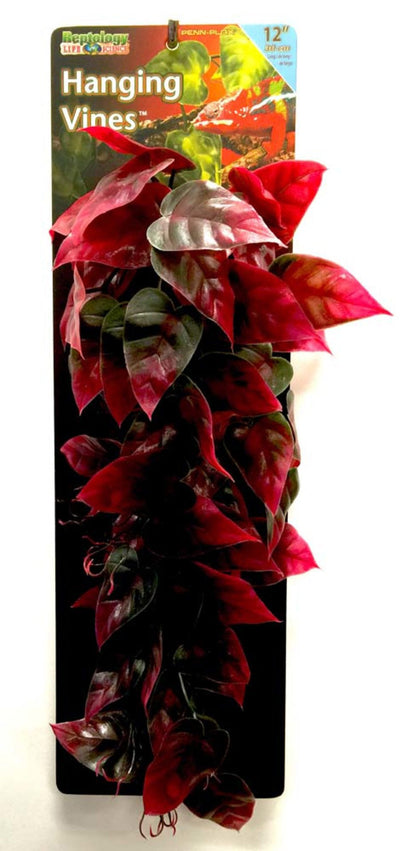 Penn-Plax Reptile Vine, Green, Red, 12 in