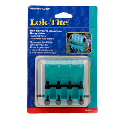 Penn-Plax Plastic Valve for Aquarium Pumps 4-Gang Green, Black