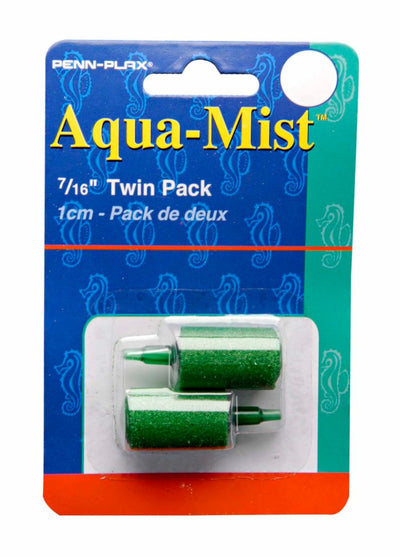 Penn-Plax Aqua-Mist Air Stone Cylinder, Green 12 ct, 0.44 in, 2 ct