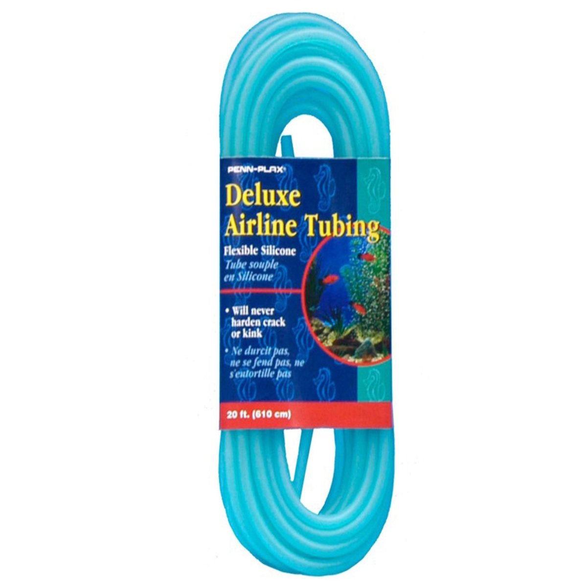 Penn - Plax Deluxe Silicone Airline Tubing Blue 1ea/3/16 In X 20 ft - Pets Perfect