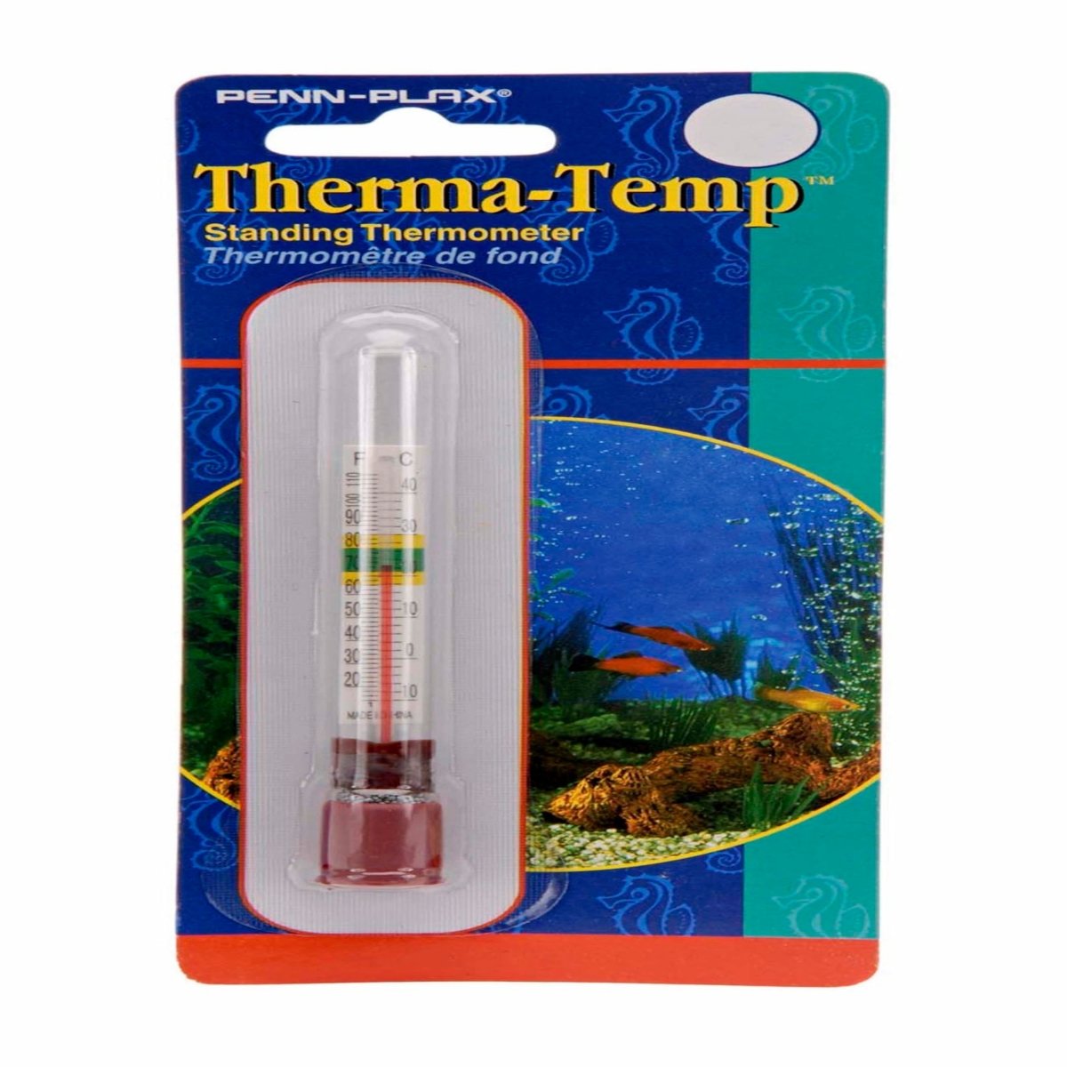 Penn - Plax Therma - Temp Standing Aquarium Thermometer Clear 1ea/4.25 in - Pets Perfect