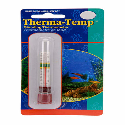 Penn-Plax Therma-Temp Standing Aquarium Thermometer, Clear, 4.25 in