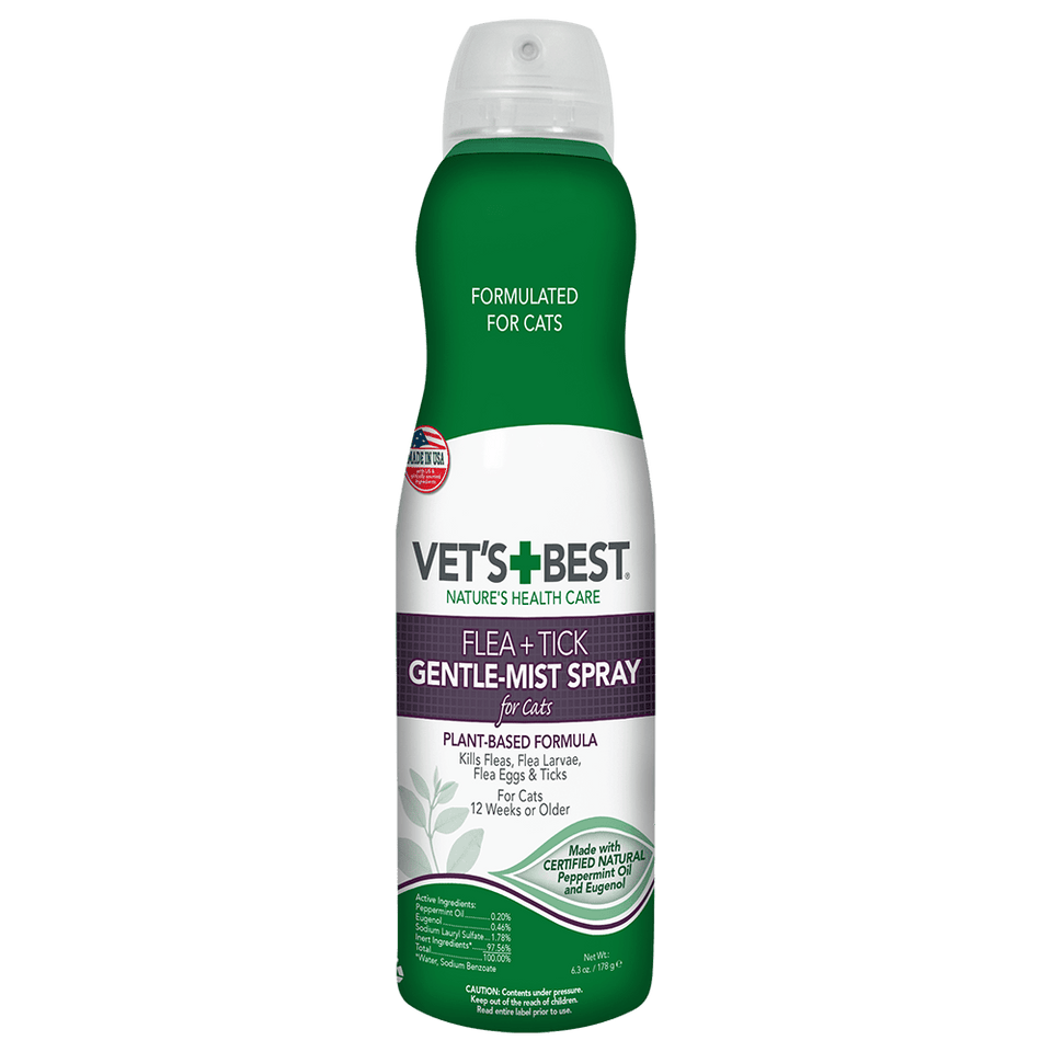 Vet's Best Flea & Tick Gentle-Mist Spray for Cats, 6.3 oz