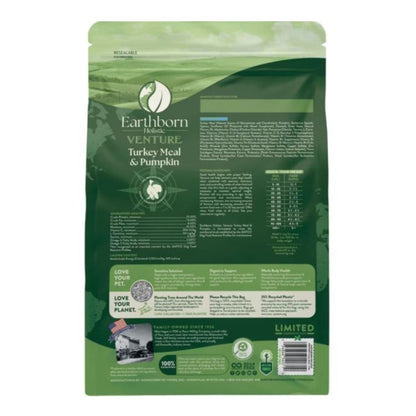 Earthborn Holistic Venture Limited Ingredient Diet Grain - Free Dry Dog Food Turkey Meal & Pumpkin 4lb - Pets Perfect