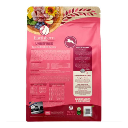 Earthborn Holistic Unrefined Ancient Grains & Superfoods Dry Dog Food Roasted Rabbit 25lb - Pets Perfect