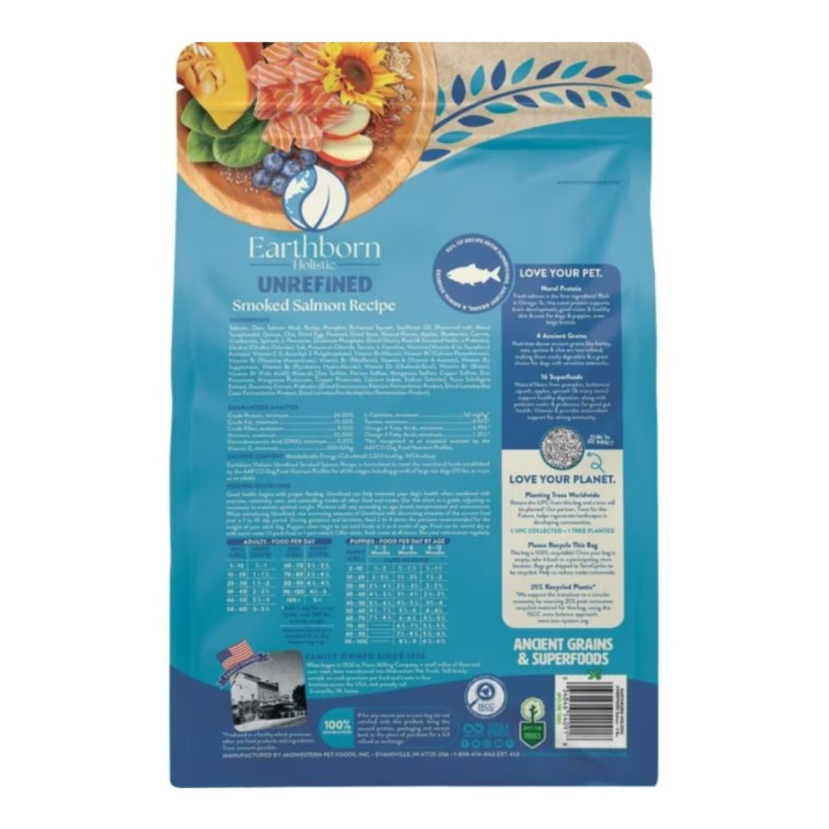 Earthborn Holistic Unrefined Ancient Grains & Superfoods Dry Dog Food Smoked Salmon 4lb - Pets Perfect