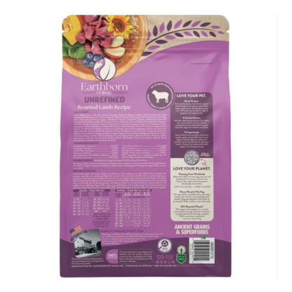 Earthborn Holistic Unrefined Ancient Grains & Superfoods Dry Dog Food Roasted Lamb 4lb - Pets Perfect