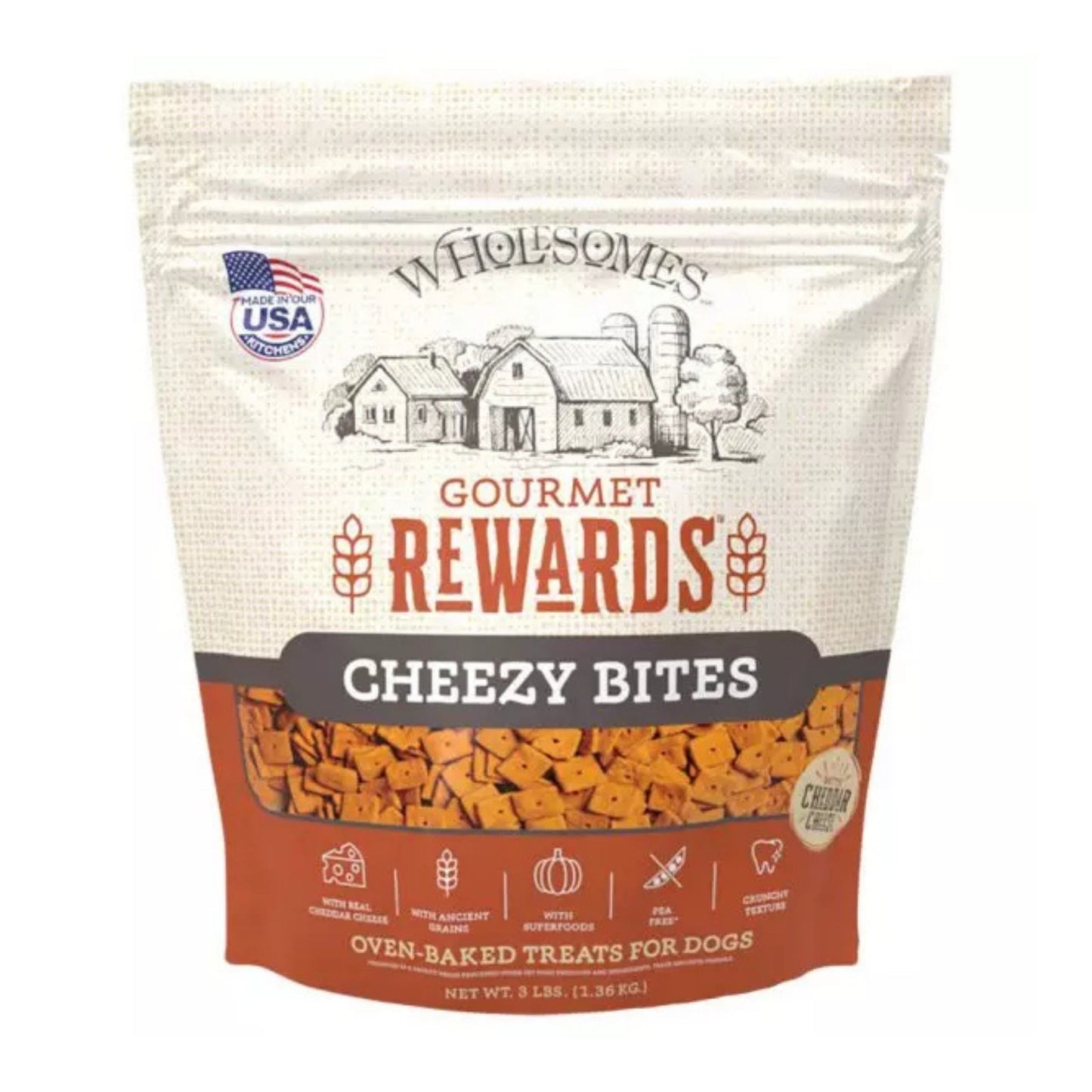 Wholesomes Rewards Gourmet Biscuits Cheddar Cheese 3 lb