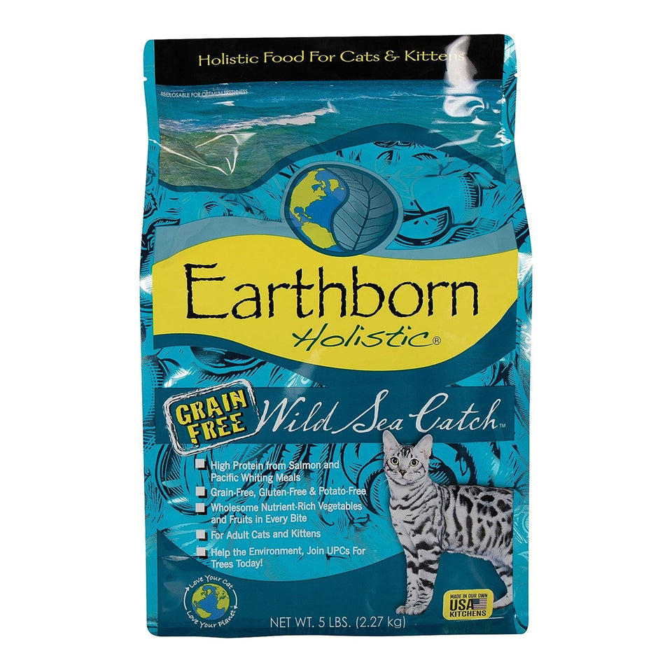 Earthborn Holistic Wild Sea Catch Grain-Free Dry Cat Food 5 lb