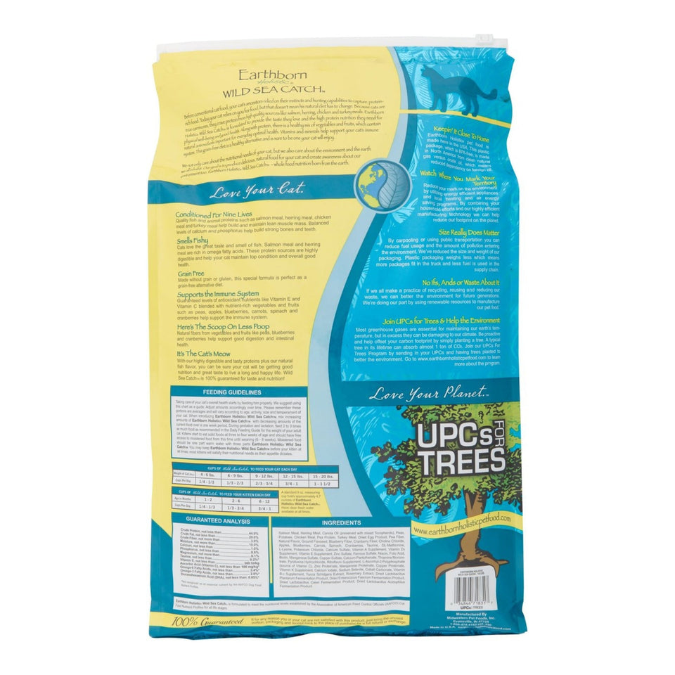Earthborn Holistic Wild Sea Catch Grain-Free Dry Cat Food 14 lb, view 2