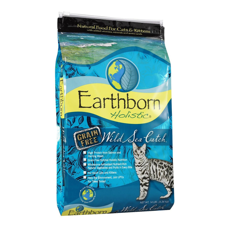Earthborn Holistic Wild Sea Catch Grain-Free Dry Cat Food 14 lb