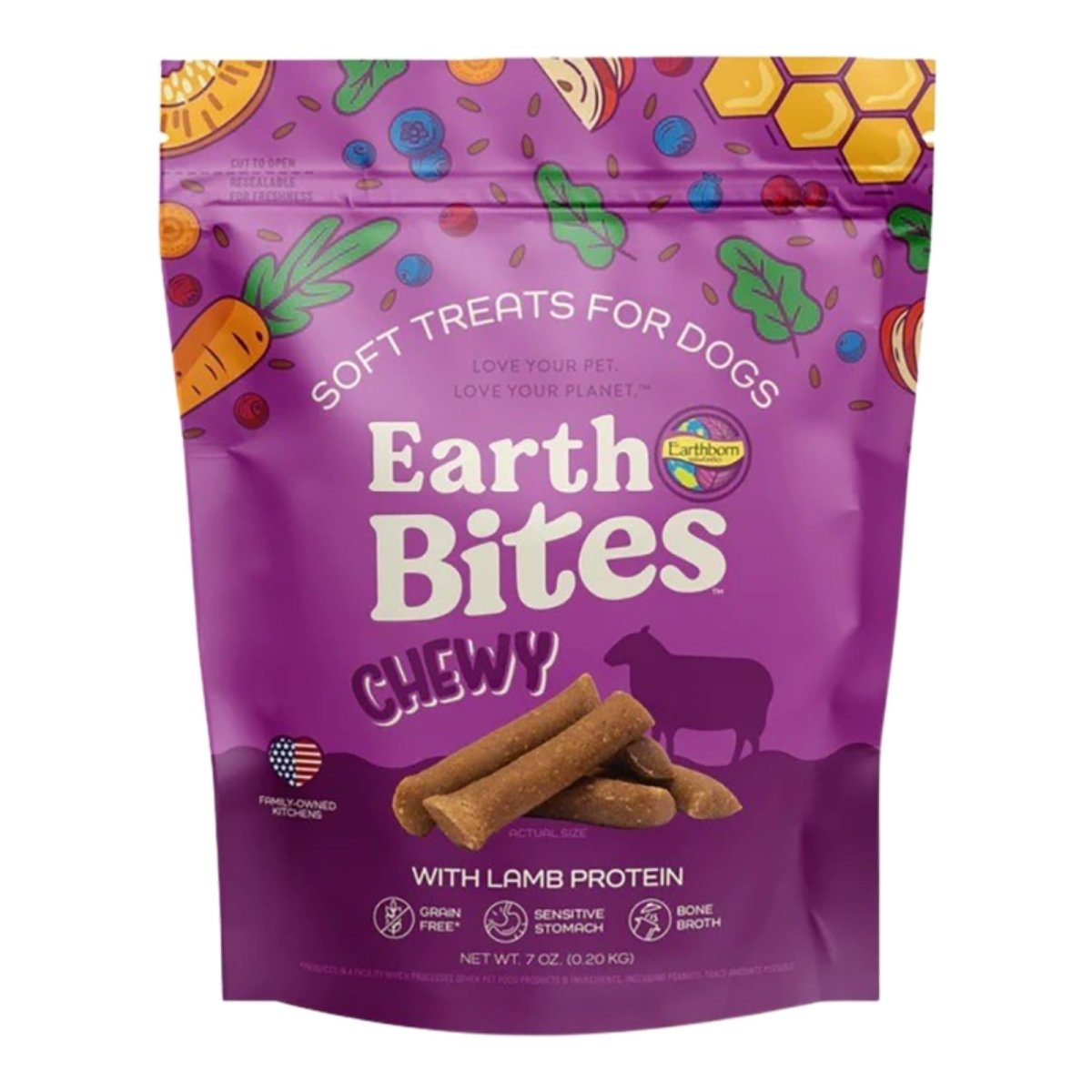 Earthborn Dog Grain Free Earthbites Chewy Lamb 7oz. - Pets Perfect