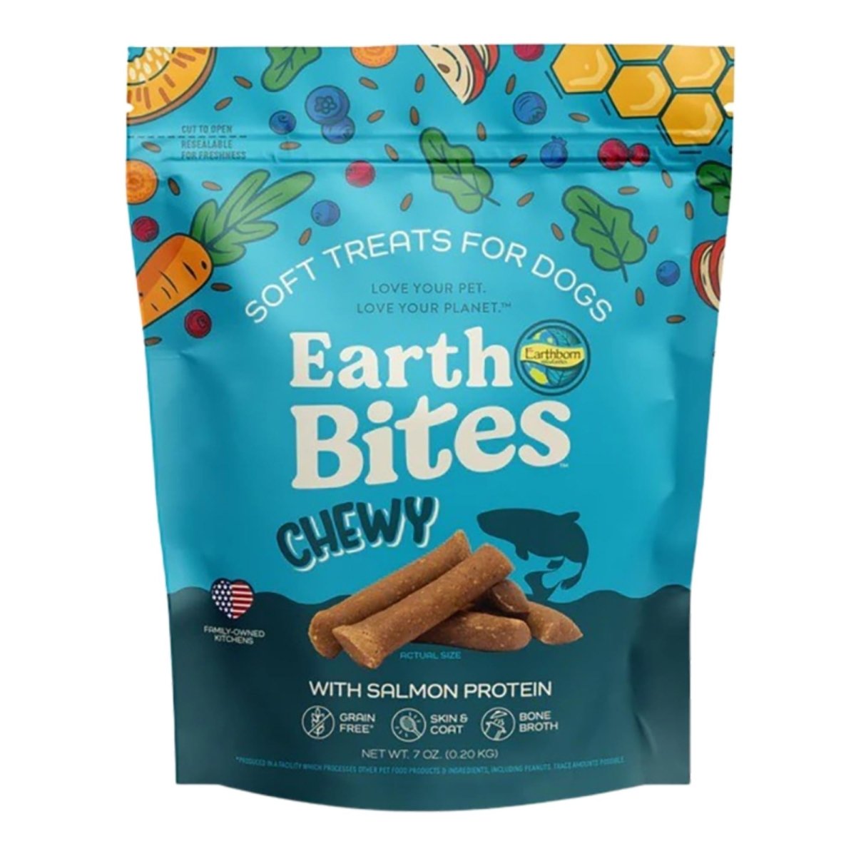 Earthborn Dog Grain Free Earthbites Chewy Salmon 7oz. - Pets Perfect