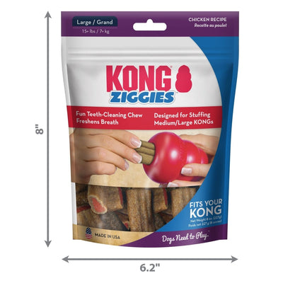 KONG Stuff'N Ziggies Chicken Dental Dog Treats Large 8 oz