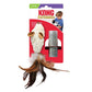 KONG Refillable Feather Mouse Catnip Cat Toy White 1ea/One Size - Pets Perfect
