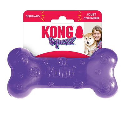 KONG Squeezz Bone Dog Toy Assorted Medium