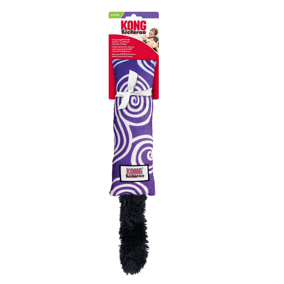 KONG Kickeroo Plush Swirl Pattern Catnip Cat Toy Assorted