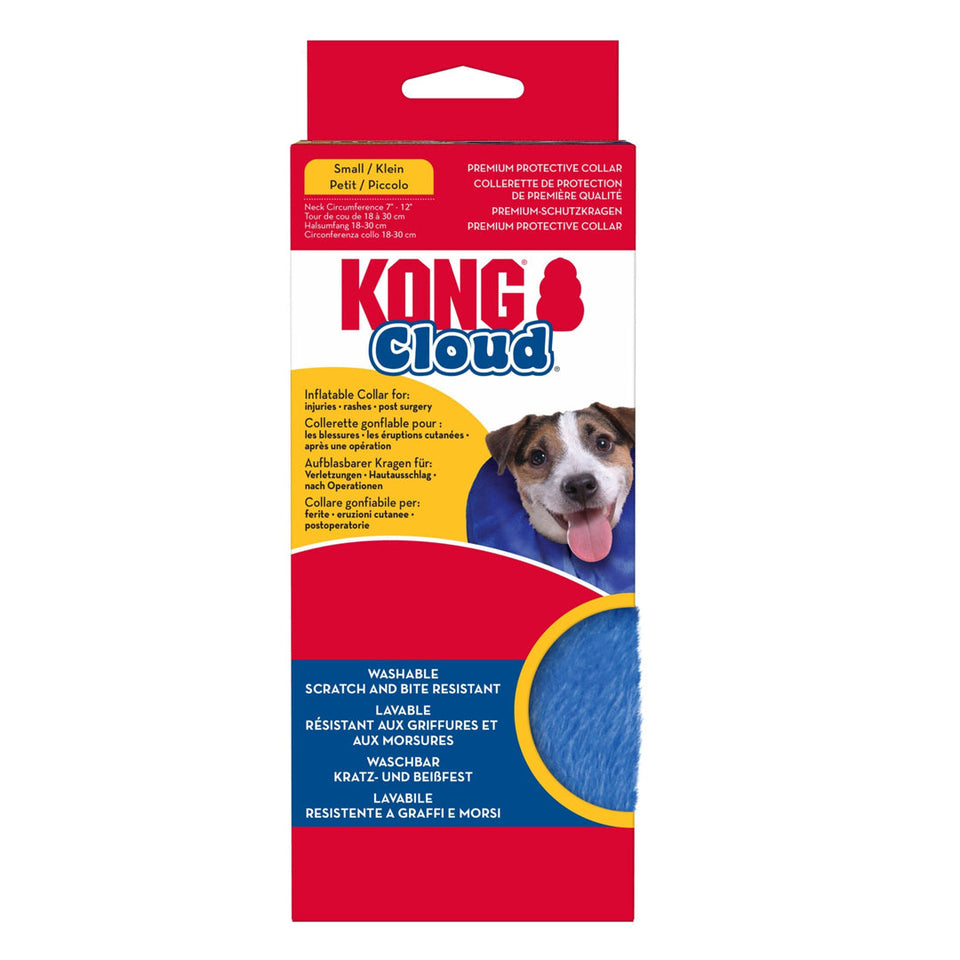 KONG Inflatable E-Dog Collar, Blue Small