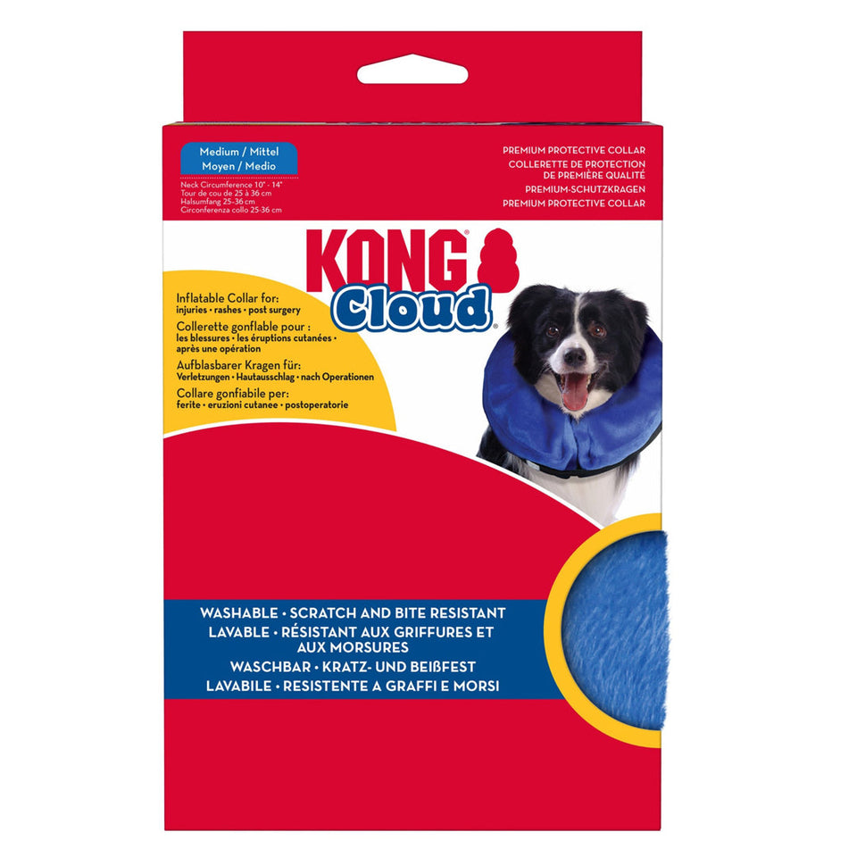 KONG Inflatable E-Dog Collar, Blue Medium