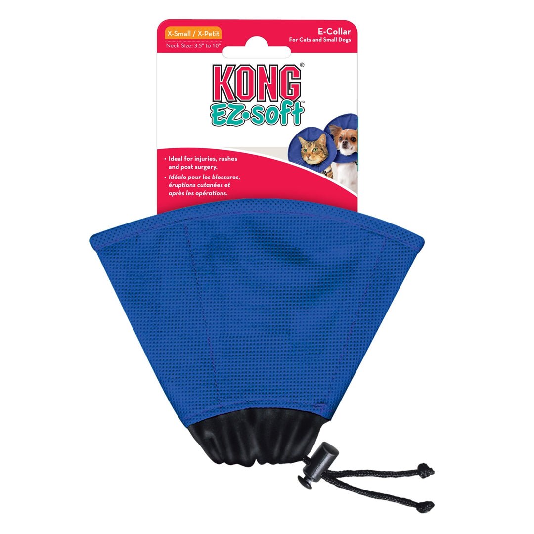 KONG E - Collar for Cats and Small Dogs Blue 1ea/XS - Pets Perfect