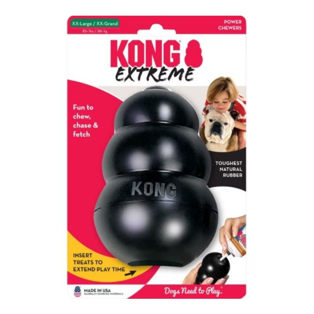 KONG Extreme Dog Toy Black 1ea/XXL - Pets Perfect