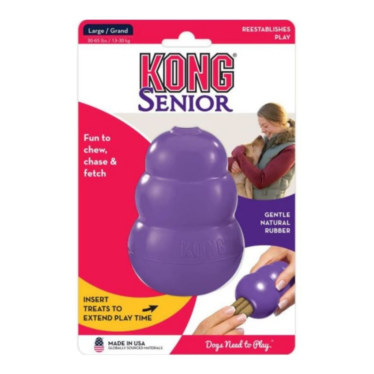 KONG Senior Dog Toy 1ea/LG - Pets Perfect