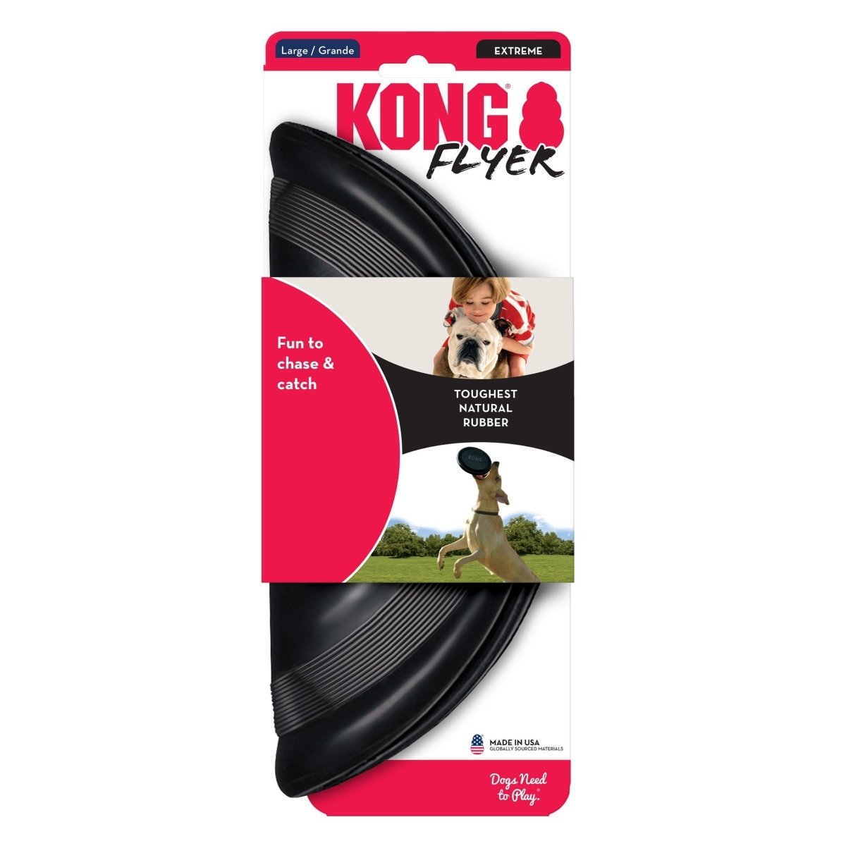 KONG Extreme Flyer Dog Toy Black 1ea/LG - Pets Perfect
