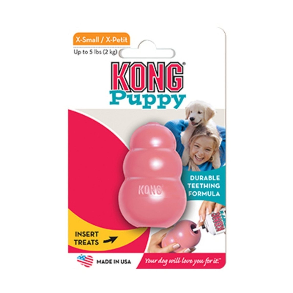 KONG Puppy Toy – Gentle Rubber Chew & Enrichment Toy for Puppies (MD) - Pets Perfect