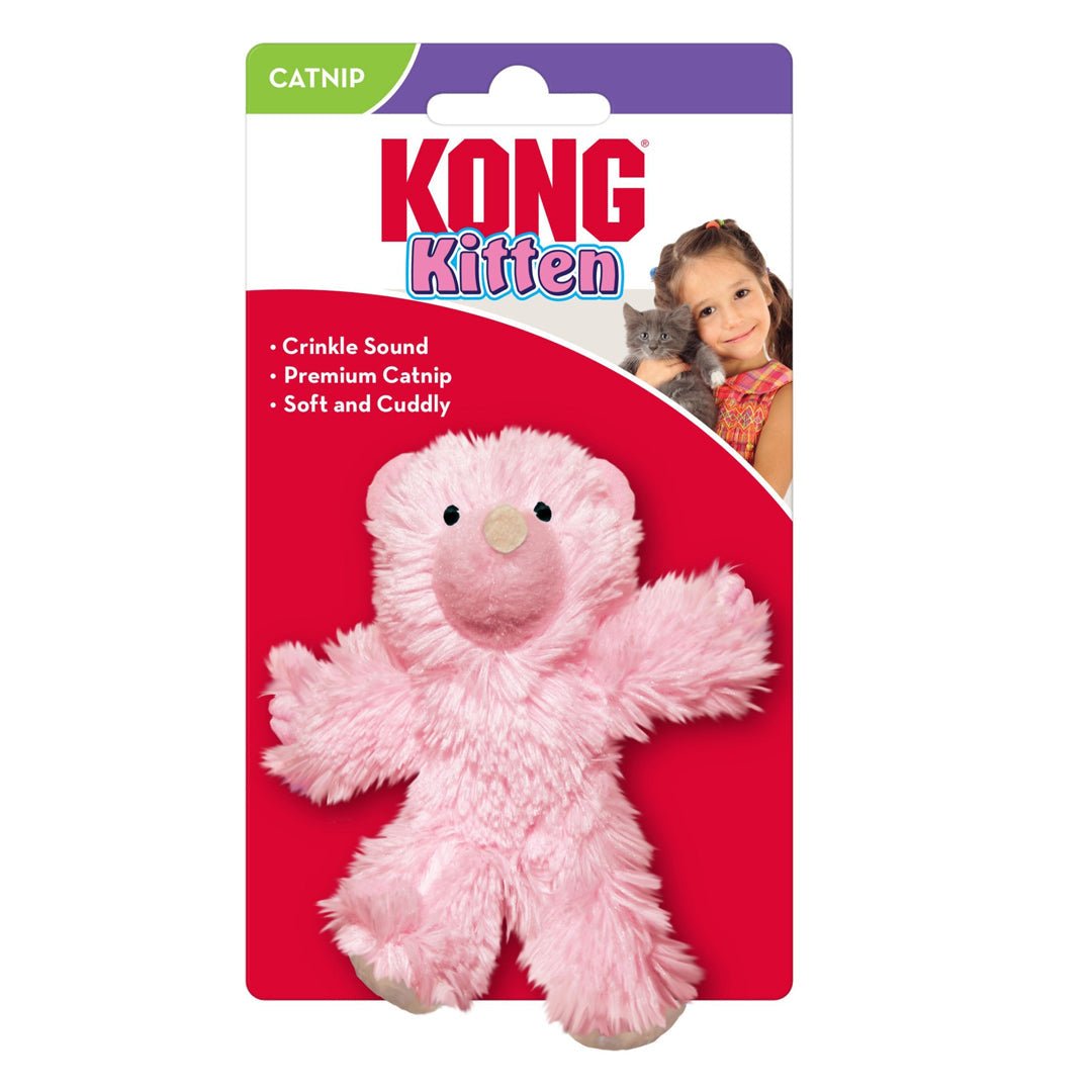 KONG Kitten Plush Catnip Teddy Bear Toy Assorted 1ea/One Size - Pets Perfect
