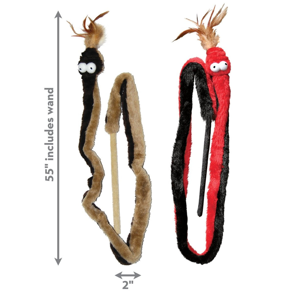 KONG Active Plush Snake Teaser Cat Toy Assorted, view 4