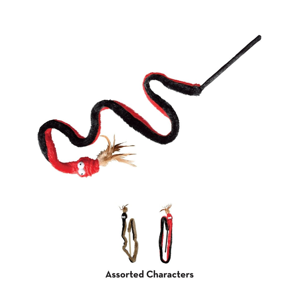 KONG Active Plush Snake Teaser Cat Toy Assorted, view 3