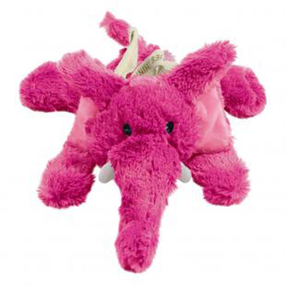 KONG Cozie Elmer Elephant Plush Dog Toy, Pink Medium