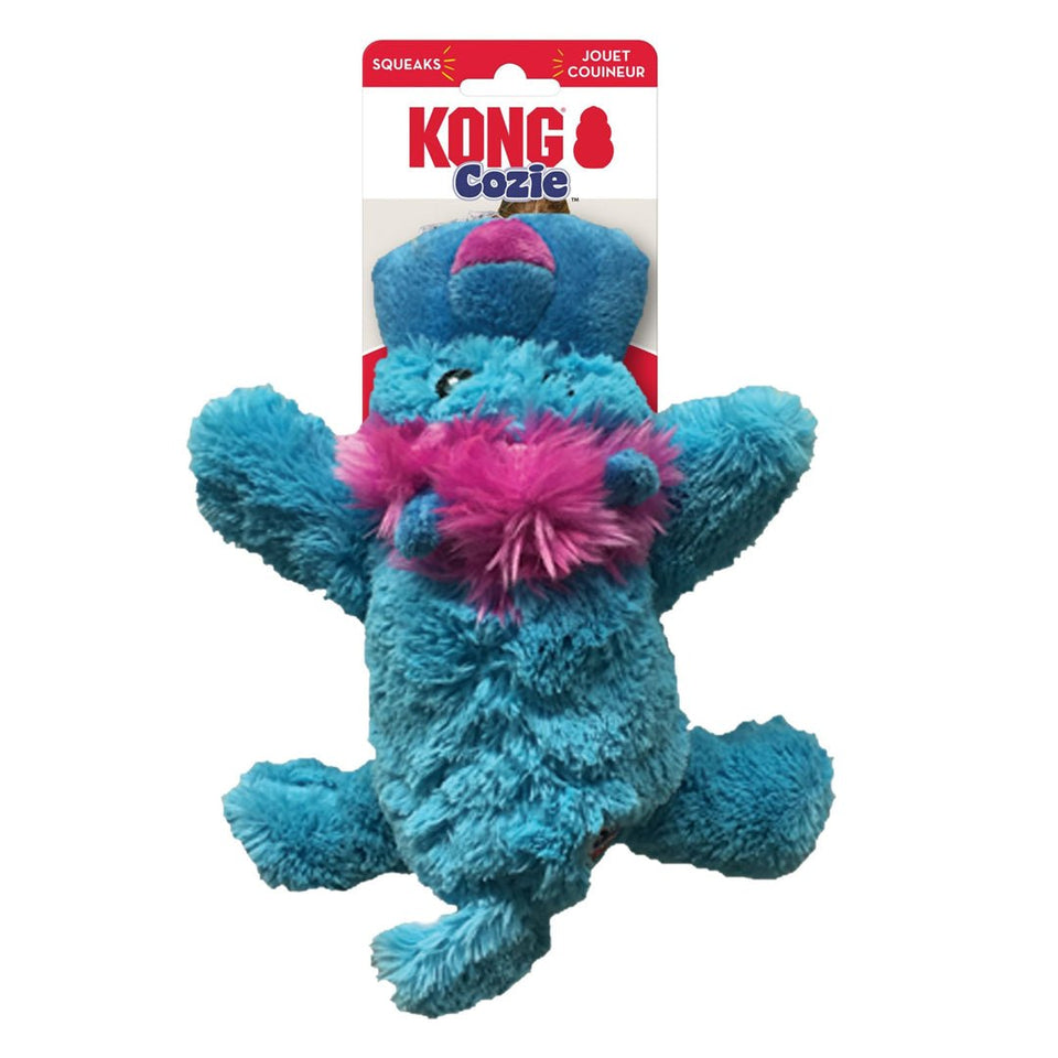 KONG Cozie King Lion Plush Dog Toy Blue Medium, view 2